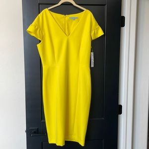 Antonio Melani, Lemon yellow, flawlessly, feminine dress, NWT size 10